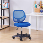 Amazon Basics Kids Adjustable Mesh Low-Back Swivel Study Desk Chair with Footrest, Blue - Grand Goldman