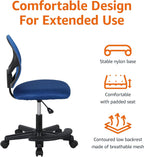 Amazon Basics Kids Adjustable Mesh Low-Back Swivel Study Desk Chair with Footrest, Blue - Grand Goldman