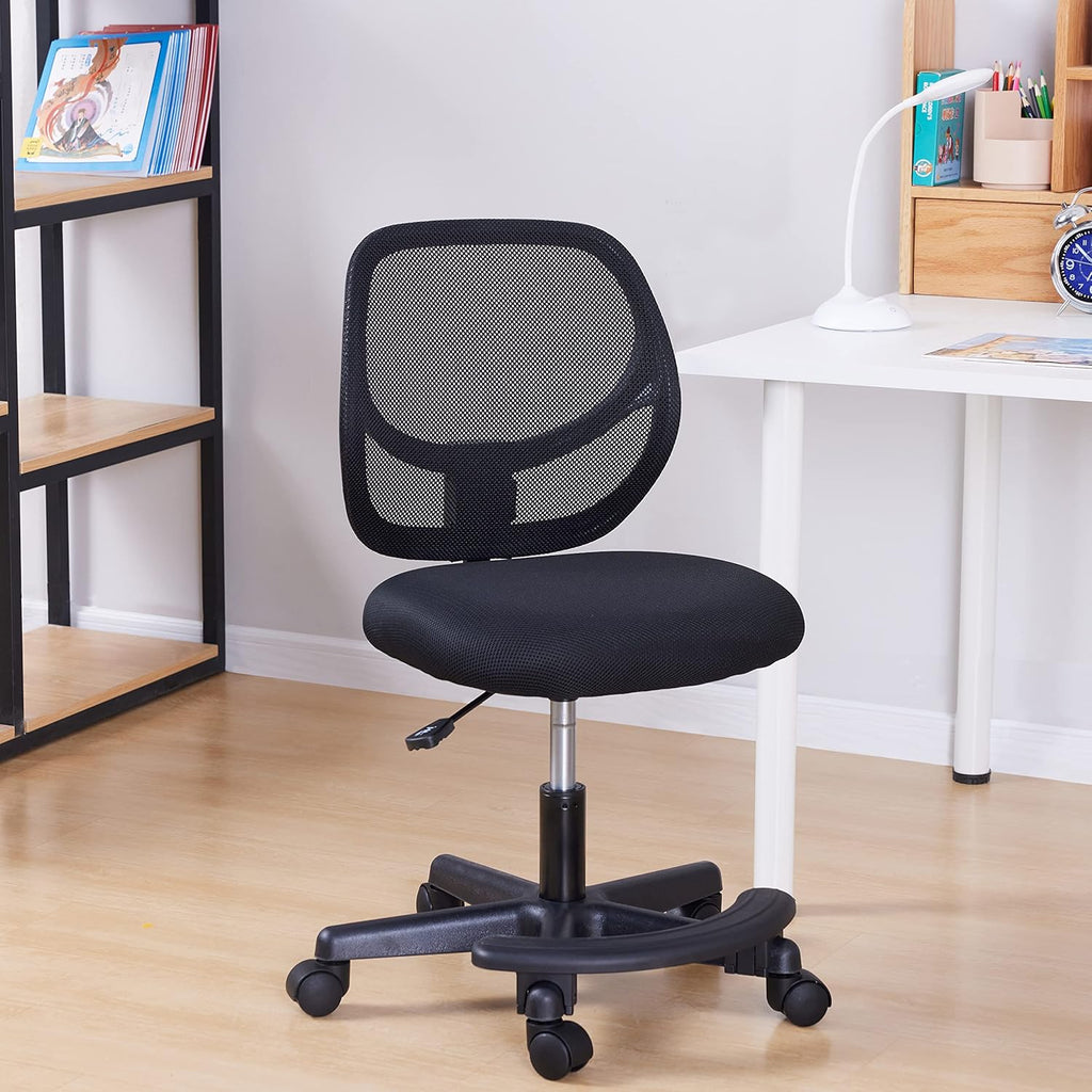 Amazon Basics Kids Adjustable Mesh Low-Back Swivel Study Desk Chair with Footrest, Blue - Grand Goldman