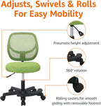 Amazon Basics Kids Adjustable Mesh Low-Back Swivel Study Desk Chair with Footrest, Blue - Grand Goldman