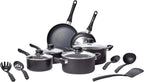 Amazon Basics Non Stick 8-Piece Kitchen Cookware Set, Includes Pots and Pans, Black - Grand Goldman