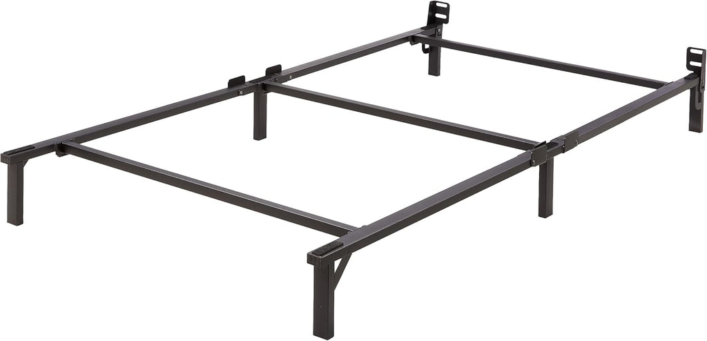 Amazon Basics Queen Size Sturdy Steel Bed Frame for Box Spring and Mattress, Tool-Free Assembly, 79.5" x 59.5" x 7", Black - Grand Goldman