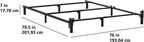 Amazon Basics Queen Size Sturdy Steel Bed Frame for Box Spring and Mattress, Tool-Free Assembly, 79.5" x 59.5" x 7", Black - Grand Goldman