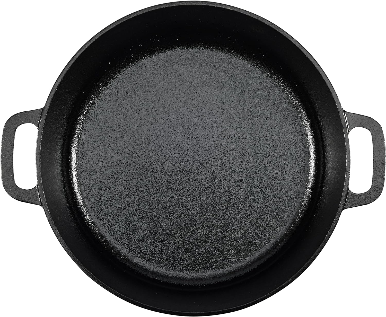 Amazon Basics Round Pre-Seasoned Cast Iron Dutch Oven Pot with Lid and Dual Handles, Heavy-Duty & Large, 7-Quart, Black - Grand Goldman