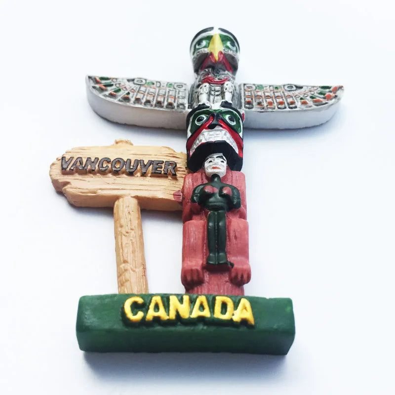 American Style Fridge Magnet Vancouver Canada Eagle Carving Refrigerator Sticker Travel Souvenir home Decorative Crafts - Grand Goldman