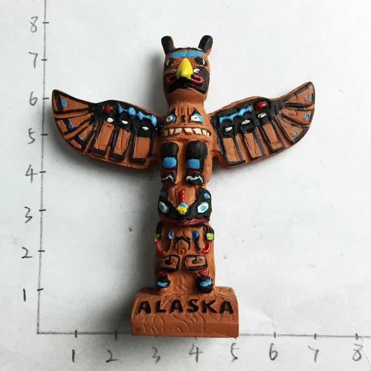 American Style Fridge Magnet Vancouver Canada Eagle Carving Refrigerator Sticker Travel Souvenir home Decorative Crafts - Grand Goldman