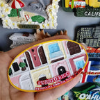 American USA Puerto Rico Street View Tourist Souvenir Decorative Hand Painting Crafts Gift Magnetic Fridge Magnets Home Decor - Grand Goldman