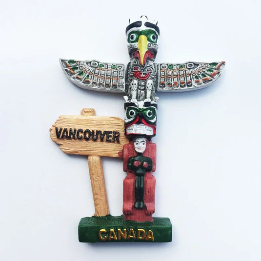 American Style Fridge Magnet Vancouver Canada Eagle Carving Refrigerator Sticker Travel Souvenir home Decorative Crafts - Grand Goldman