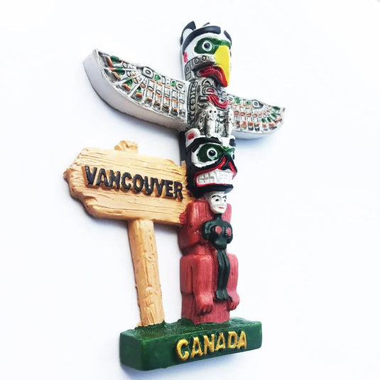 American Style Fridge Magnet Vancouver Canada Eagle Carving Refrigerator Sticker Travel Souvenir home Decorative Crafts - Grand Goldman