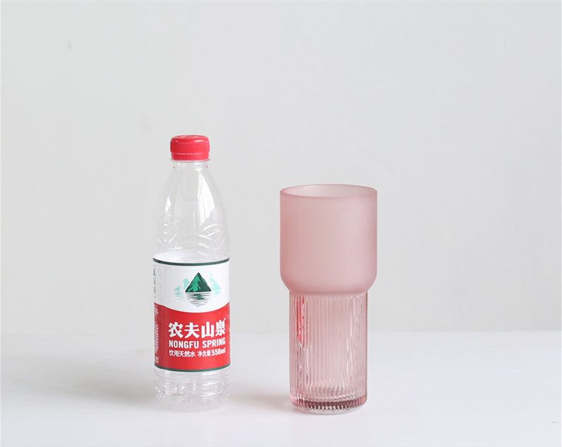 American creative Nordic minimalist glass vase frosted flower arrangement water dried flower flower living room dining table decoration - Grand Goldman