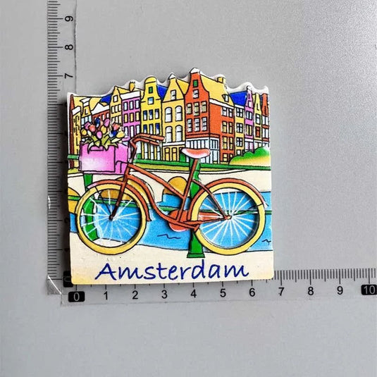 Amsterdam Netherlands Fridge Magnets Tourist Souvenir Holland Windmill Magnetic Refrigerator Stickers collection Home Decor Gift - Grand Goldman