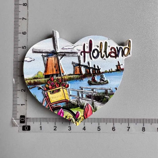 Amsterdam Netherlands Fridge Magnets Tourist Souvenir Holland Windmill Magnetic Refrigerator Stickers collection Home Decor Gift - Grand Goldman