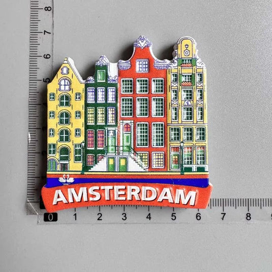 Amsterdam Netherlands Fridge Magnets Tourist Souvenir Holland Windmill Magnetic Refrigerator Stickers collection Home Decor Gift - Grand Goldman