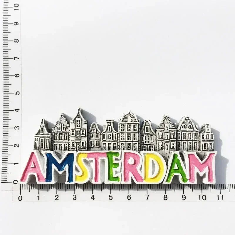 Amsterdam Netherlands Fridge Magnets Tourist Souvenir Holland Windmill Magnetic Refrigerator Stickers collection Home Decor Gift - Grand Goldman