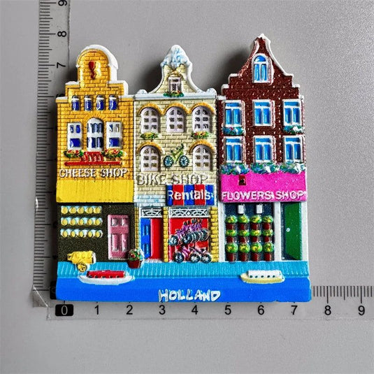 Amsterdam Netherlands Fridge Magnets Tourist Souvenir Holland Windmill Magnetic Refrigerator Stickers collection Home Decor Gift - Grand Goldman