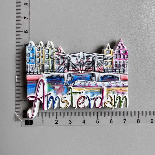 Amsterdam Netherlands Fridge Magnets Tourist Souvenir Holland Windmill Magnetic Refrigerator Stickers collection Home Decor Gift - Grand Goldman