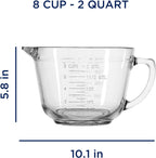 Anchor Hocking Batter Bowl, 2 Quart Glass Mixing Bowl - Grand Goldman