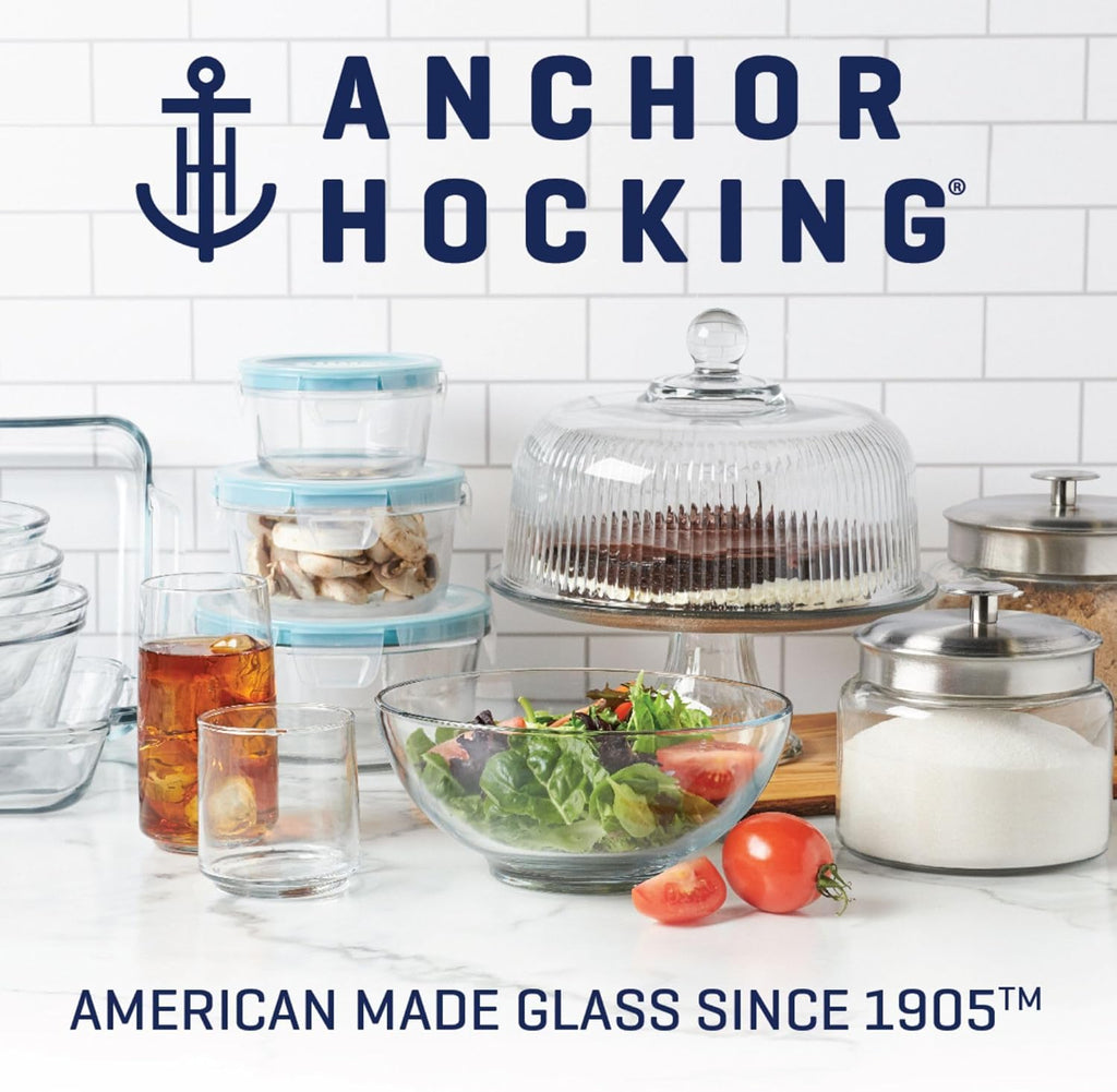 Anchor Hocking Batter Bowl, 2 Quart Glass Mixing Bowl - Grand Goldman