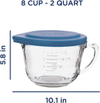 Anchor Hocking Batter Bowl, 2 Quart Glass Mixing Bowl - Grand Goldman