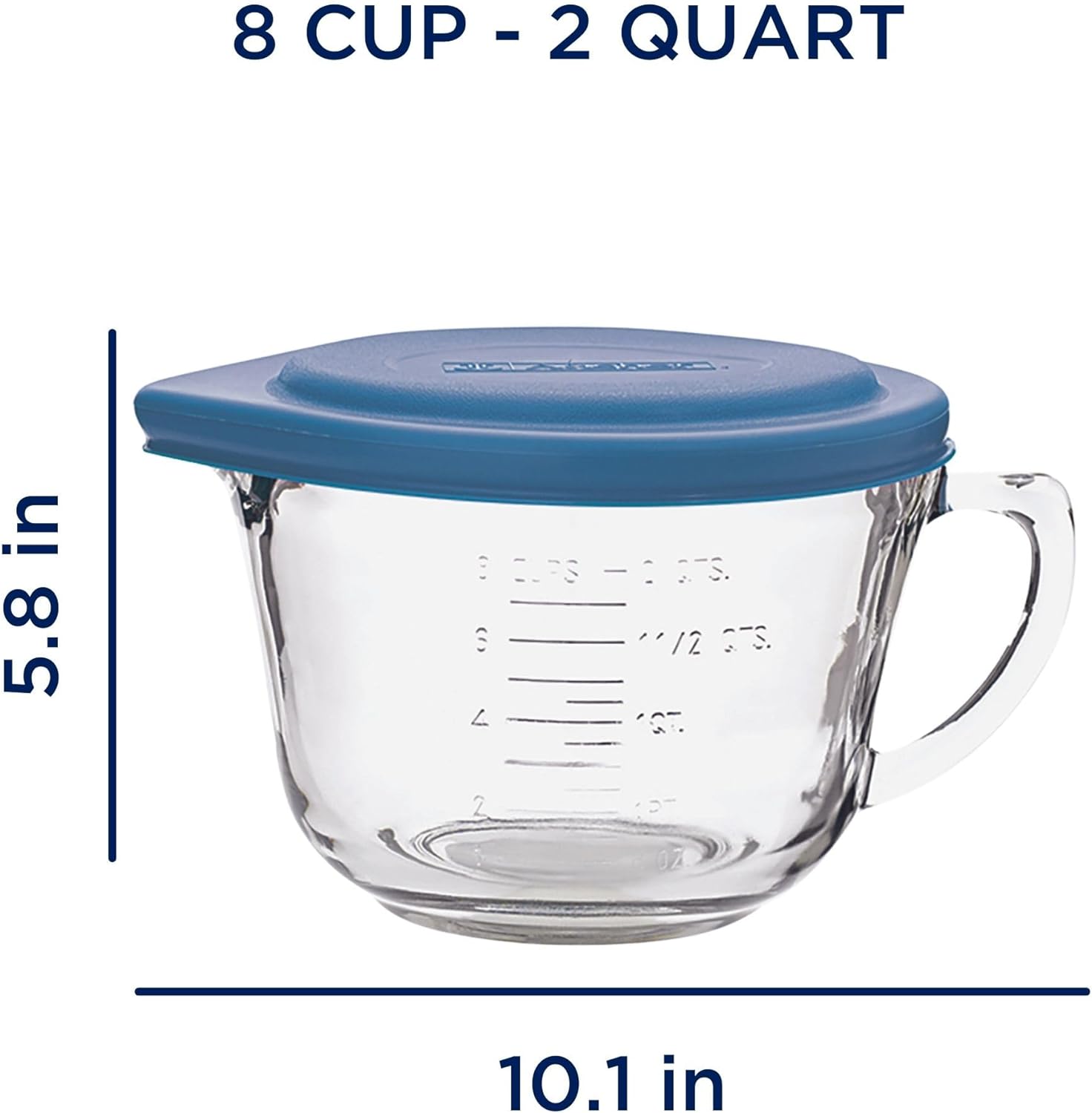 Anchor Hocking Batter Bowl, 2 Quart Glass Mixing Bowl - Grand Goldman