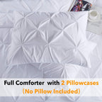 Andency White Full Size Comforter Set (79x90Inch), 3 Pieces Cute Soft Pinch Pleat Bedding Comforters & Sets, All Season Lightweight Fluffy Down Alternative Western Bed Set for Women Men Girls - Grand Goldman