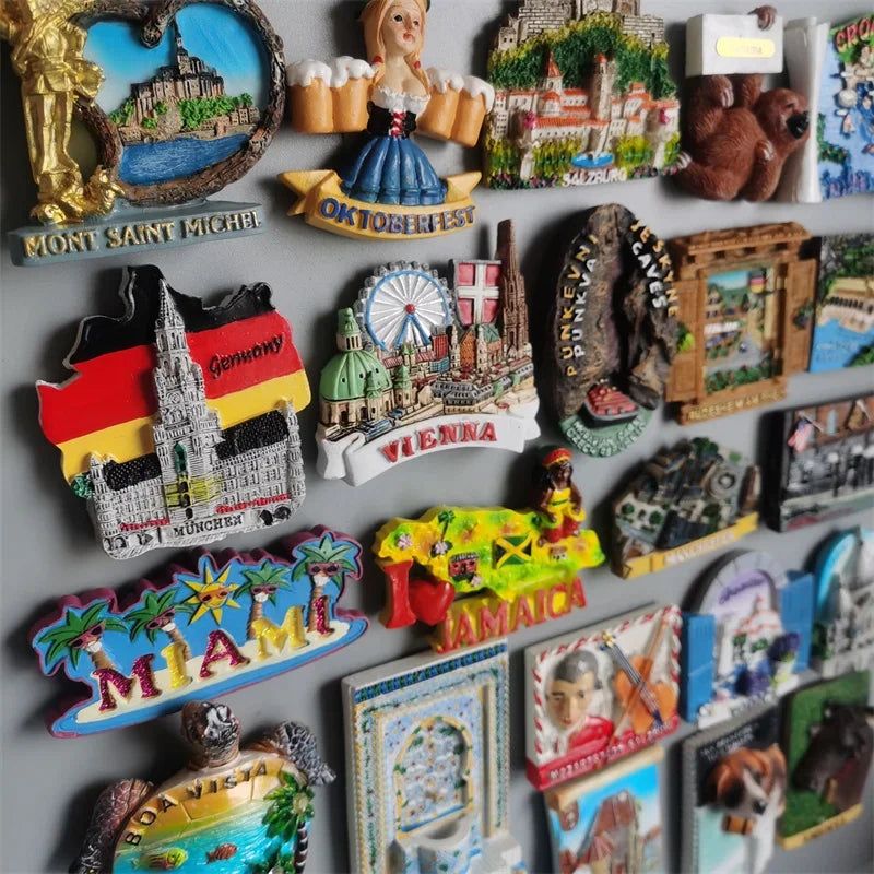 Andorra Manchester Groatia Austria Switzerland Jamaica Poland Panama Miami Boston Boavista Fridge magnets Refrigerator Sticker - Grand Goldman