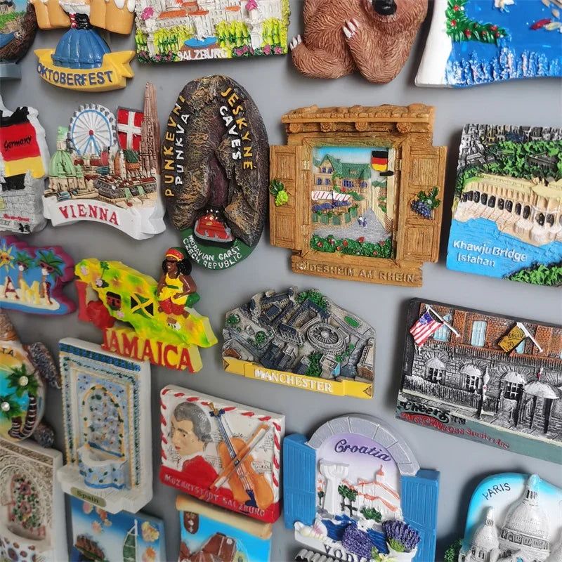 Andorra Manchester Groatia Austria Switzerland Jamaica Poland Panama Miami Boston Boavista Fridge magnets Refrigerator Sticker - Grand Goldman