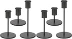 Anndason Set of 6 Black Candlestick Holders Black Candle Holder Black Taper Candle Holders Candle Holders Decorative Candlestick Holder for Home Decor, Wedding, Dinning, Party, Anniversary (Black) - Grand Goldman