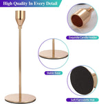 Anndason Set of 6 Gold Candlestick Holders Gold Candle Holder Taper Candle Holders Candle Holders Decorative Candlestick Holder for Home Decor, Wedding, Dinning, Party, Anniversary (Gold) - Grand Goldman