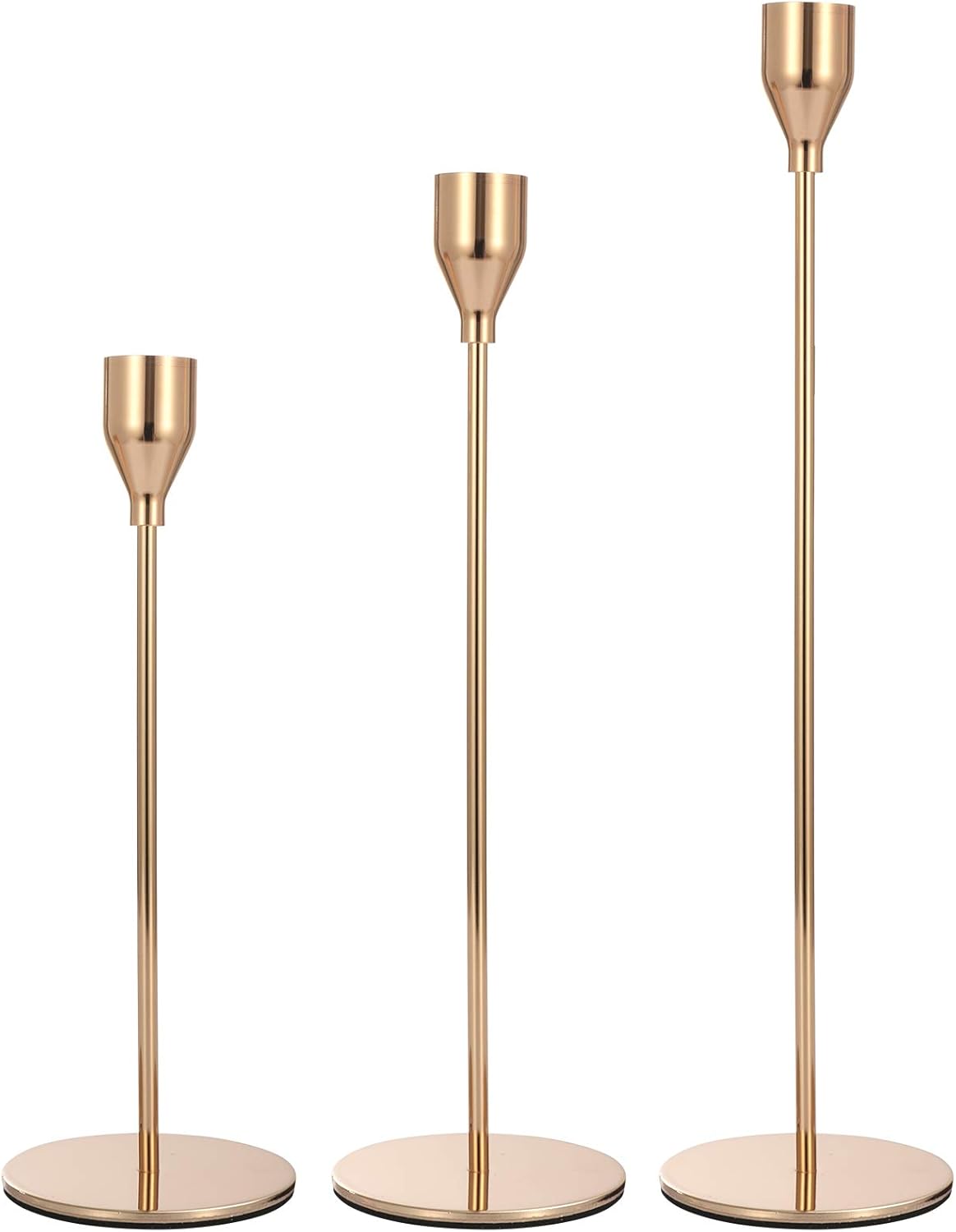 Anndason Set of 6 Gold Candlestick Holders Gold Candle Holder Taper Candle Holders Candle Holders Decorative Candlestick Holder for Home Decor, Wedding, Dinning, Party, Anniversary (Gold) - Grand Goldman