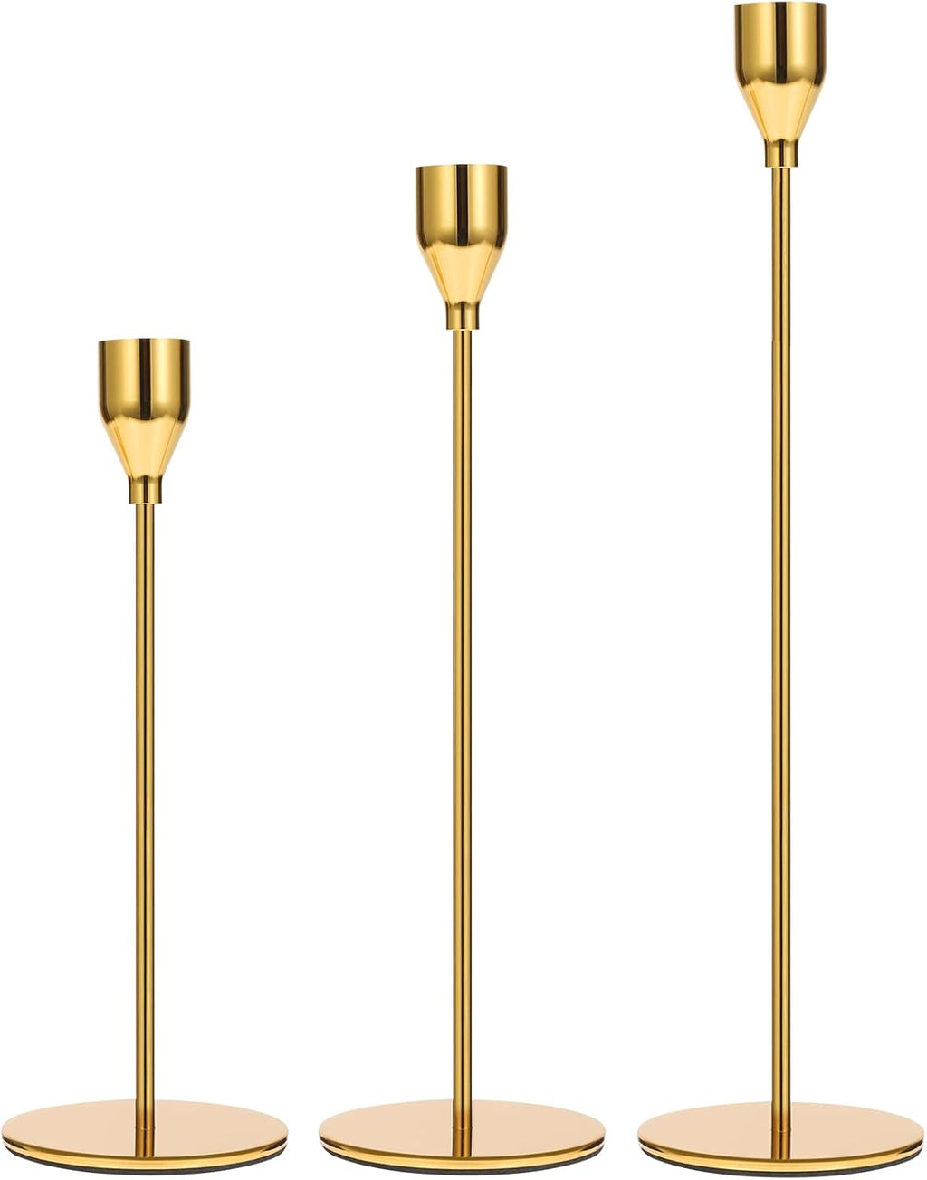 Anndason Set of 6 Gold Candlestick Holders Gold Candle Holder Taper Candle Holders Candle Holders Decorative Candlestick Holder for Home Decor, Wedding, Dinning, Party, Anniversary (Gold) - Grand Goldman