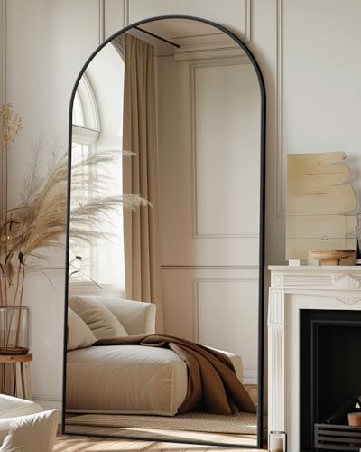 Antok Full Length Mirror, 76"x34" Floor Mirror, Floor Standing Mirror Freestanding Full Body Mirror with Stand for Bedroom, Hanging Mounted Mirror for Living Room Cloakroom, Gold - Grand Goldman
