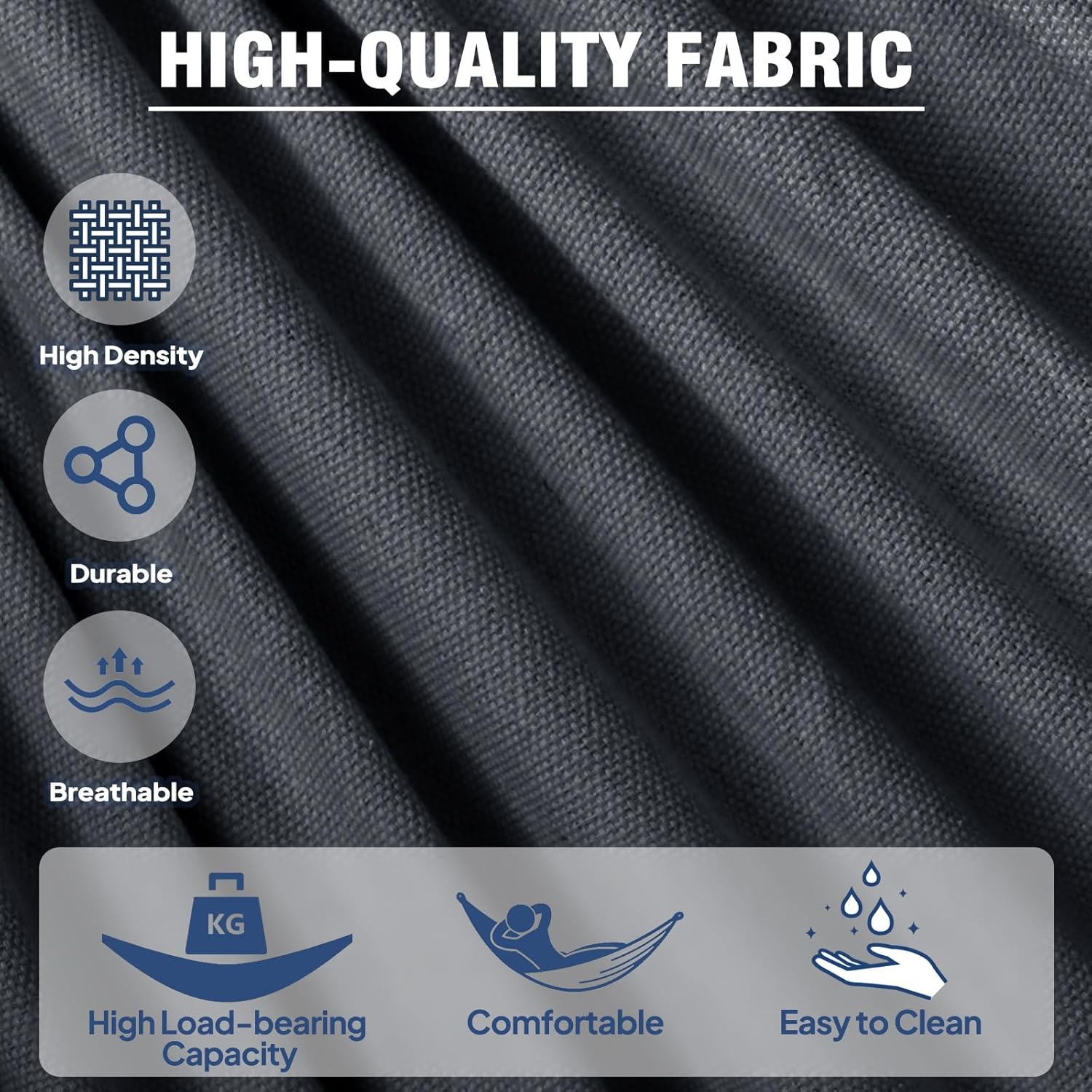 Anyoo Garden Cotton Hammock Comfortable Fabric Hammock with Tree Straps for Hanging Sturdy Hammock Up to 660lbs Portable Hammock with Travel Bag for Camping Outdoor/Indoor Patio Backyard - Grand Goldman