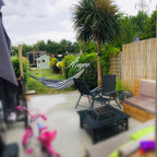 Anyoo Garden Cotton Hammock Comfortable Fabric Hammock with Tree Straps for Hanging Sturdy Hammock Up to 660lbs Portable Hammock with Travel Bag for Camping Outdoor/Indoor Patio Backyard - Grand Goldman