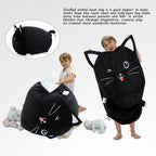 Anzitinlan Cute Cat Bean Bag Chair for Kids, Pink Stuffed Animal Storage Beanbag Chairs for Girls Room Decor, Extra Large Size, Velvet Super Soft Cover Only - Grand Goldman