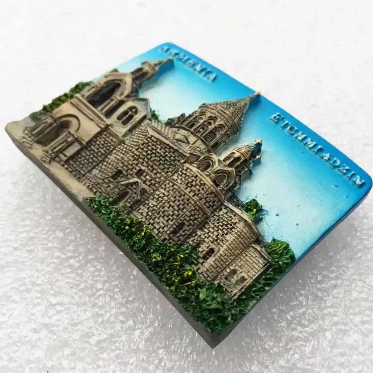 Armenian Fridge Magnet Tourist Souvenir 3d Stereo Landscape Magnetic Sticker Khor Virap Monastery Collection Gift Home Decor - Grand Goldman