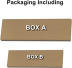 Armoire Wardrobe Closet with 3 Door and 2 Drawers Tall Cabinet for Large Capacity, Closet Wardrobe Cabinet with Hanging Rail and Metal Handle White for Bedroom 47.2" W x 20.5" D x 74" H - Grand Goldman
