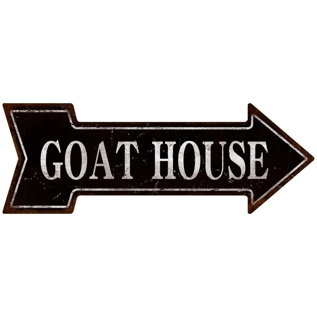 Arrow Shape Tin Sign Metal Tiki Bar Open Plate Indicator Coffee Tea Shop Bar Pub Hanging Sign Indoor Wall Decoration Iron Plaque - Grand Goldman