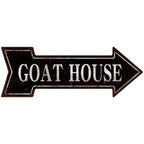 Arrow Shape Tin Sign Metal Tiki Bar Open Plate Indicator Coffee Tea Shop Bar Pub Hanging Sign Indoor Wall Decoration Iron Plaque - Grand Goldman