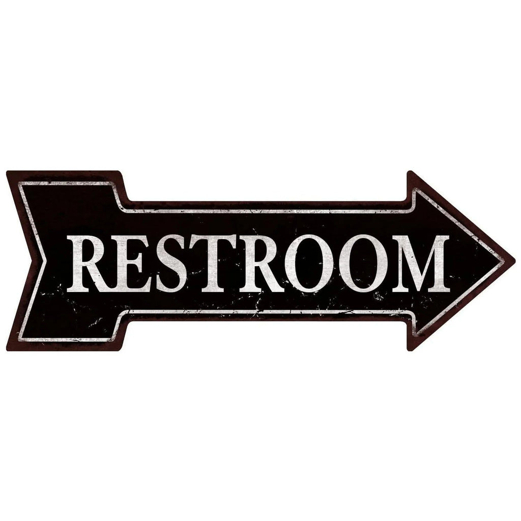 Arrow Shape Tin Sign Metal Tiki Bar Open Plate Indicator Coffee Tea Shop Bar Pub Hanging Sign Indoor Wall Decoration Iron Plaque - Grand Goldman