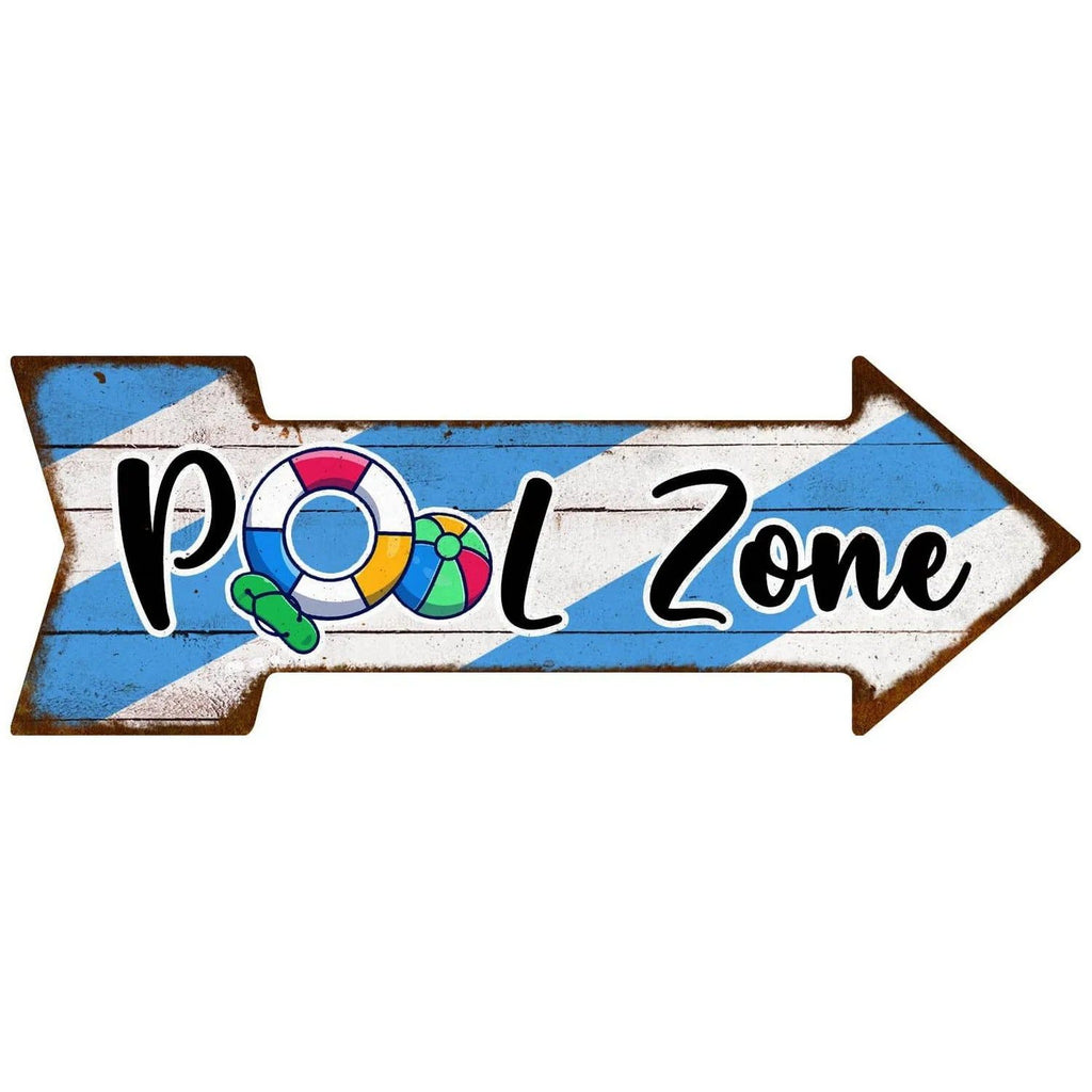 Arrow Shape Tin Sign Metal Tiki Bar Open Plate Indicator Coffee Tea Shop Bar Pub Hanging Sign Indoor Wall Decoration Iron Plaque - Grand Goldman