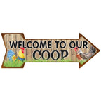 Arrow Shape Tin Sign Metal Tiki Bar Open Plate Indicator Coffee Tea Shop Bar Pub Hanging Sign Indoor Wall Decoration Iron Plaque - Grand Goldman