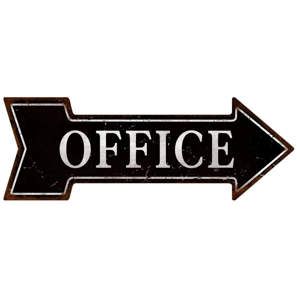 Arrow Shape Tin Sign Metal Tiki Bar Open Plate Indicator Coffee Tea Shop Bar Pub Hanging Sign Indoor Wall Decoration Iron Plaque - Grand Goldman