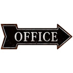 Arrow Shape Tin Sign Metal Tiki Bar Open Plate Indicator Coffee Tea Shop Bar Pub Hanging Sign Indoor Wall Decoration Iron Plaque - Grand Goldman