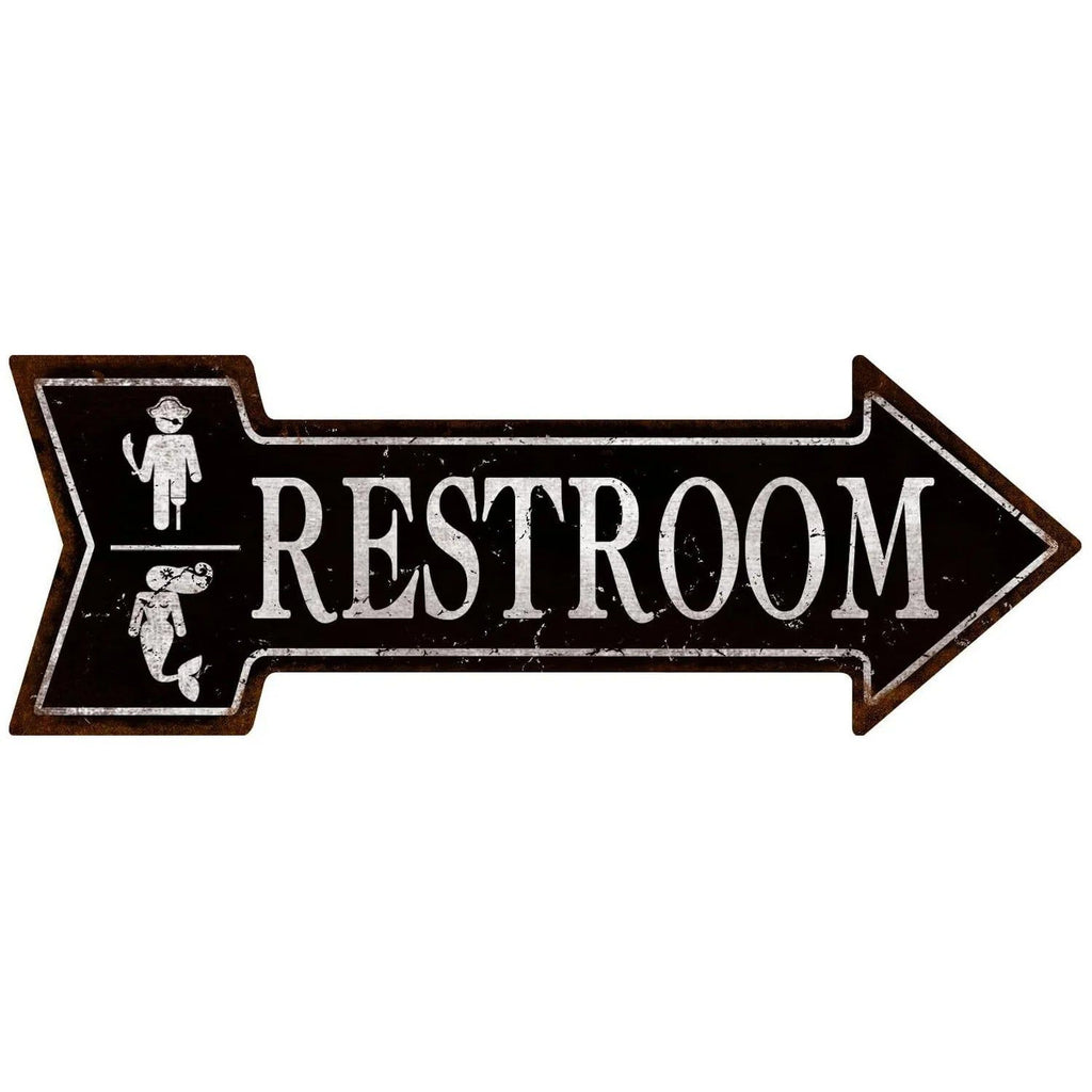 Arrow Shape Tin Sign Metal Tiki Bar Open Plate Indicator Coffee Tea Shop Bar Pub Hanging Sign Indoor Wall Decoration Iron Plaque - Grand Goldman