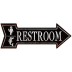 Arrow Shape Tin Sign Metal Tiki Bar Open Plate Indicator Coffee Tea Shop Bar Pub Hanging Sign Indoor Wall Decoration Iron Plaque - Grand Goldman