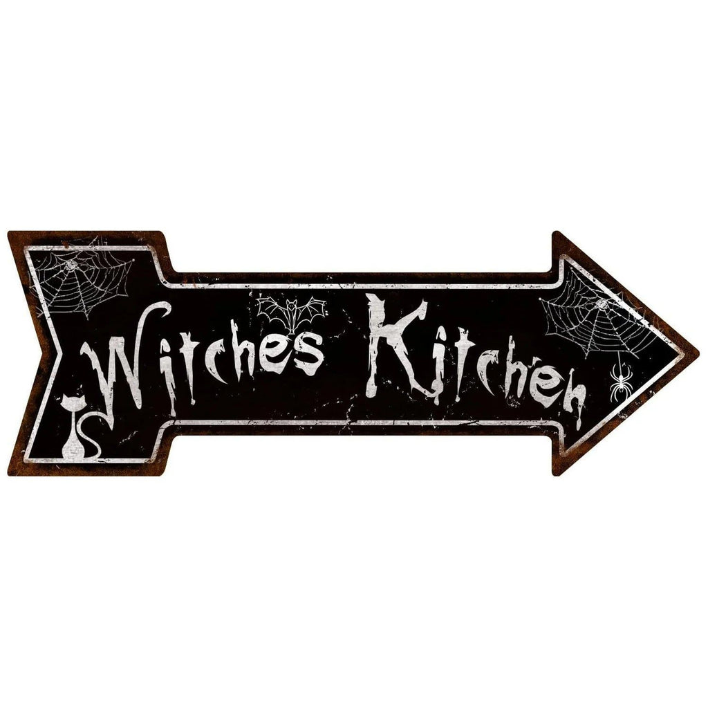 Arrow Shape Tin Sign Metal Tiki Bar Open Plate Indicator Coffee Tea Shop Bar Pub Hanging Sign Indoor Wall Decoration Iron Plaque - Grand Goldman