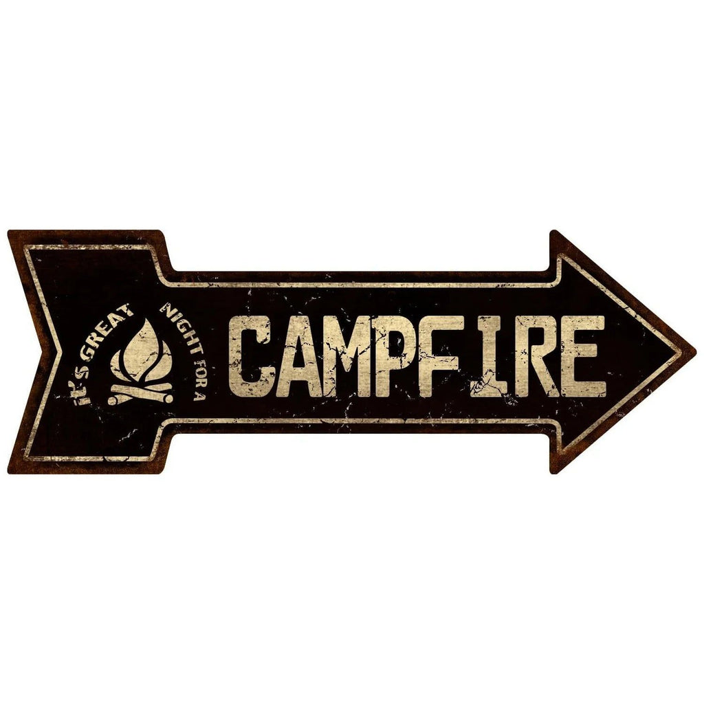 Arrow Shape Tin Sign Metal Tiki Bar Open Plate Indicator Coffee Tea Shop Bar Pub Hanging Sign Indoor Wall Decoration Iron Plaque - Grand Goldman