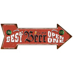 Arrow Shape Tin Sign Metal Tiki Bar Open Plate Indicator Coffee Tea Shop Bar Pub Hanging Sign Indoor Wall Decoration Iron Plaque - Grand Goldman