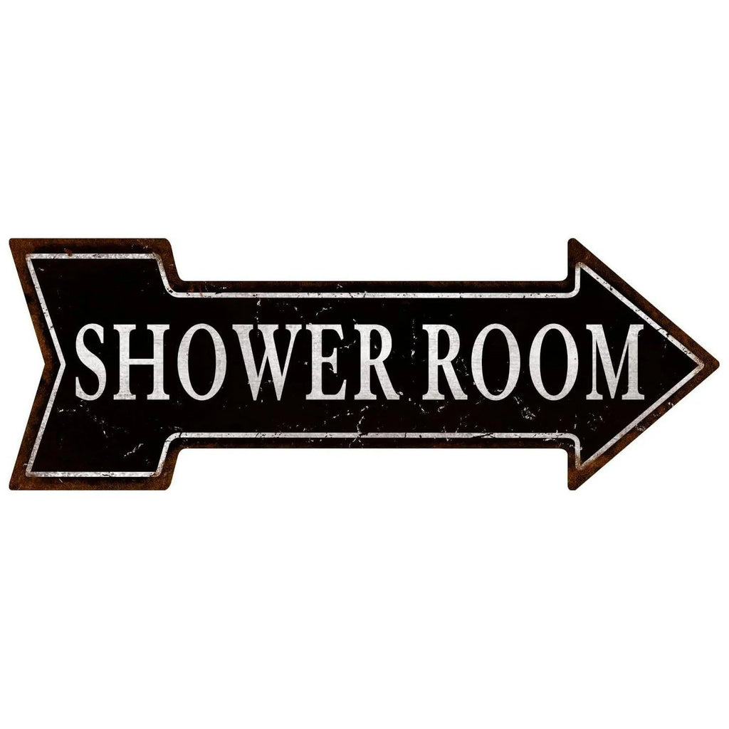 Arrow Shape Tin Sign Metal Tiki Bar Open Plate Indicator Coffee Tea Shop Bar Pub Hanging Sign Indoor Wall Decoration Iron Plaque - Grand Goldman